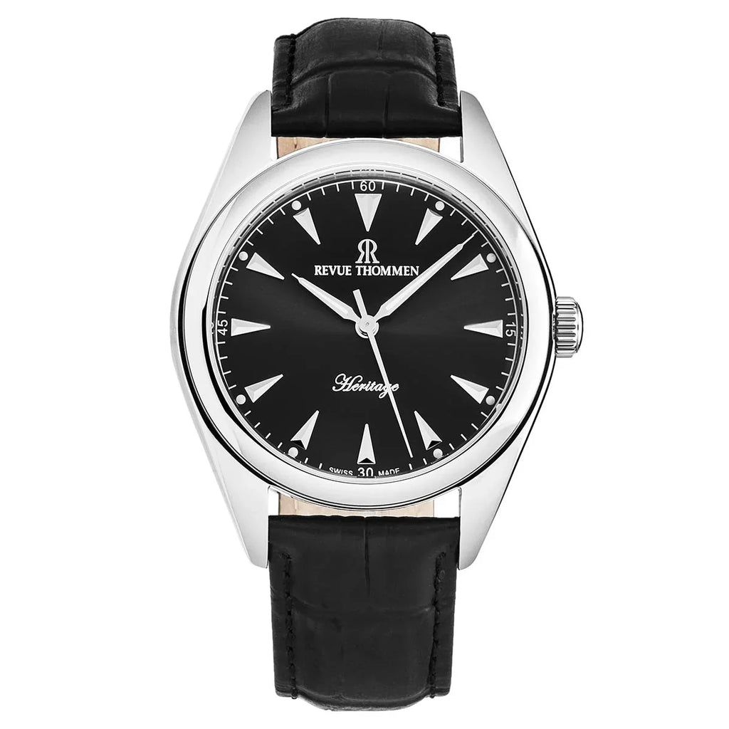 Revue Thommen Black Dial 42mm Automatic Men's Watch