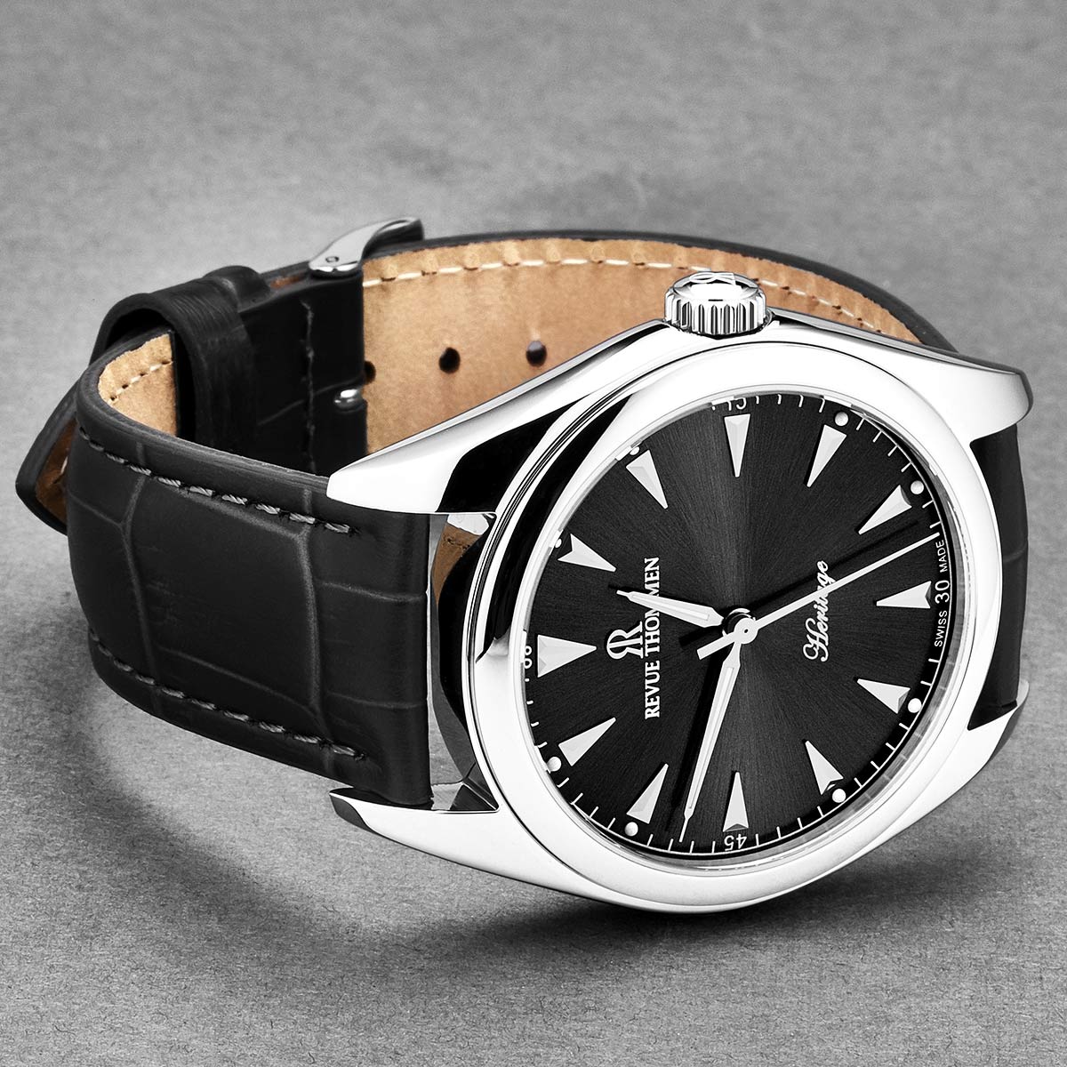 Revue Thommen Black Dial 42mm Automatic Men's Watch