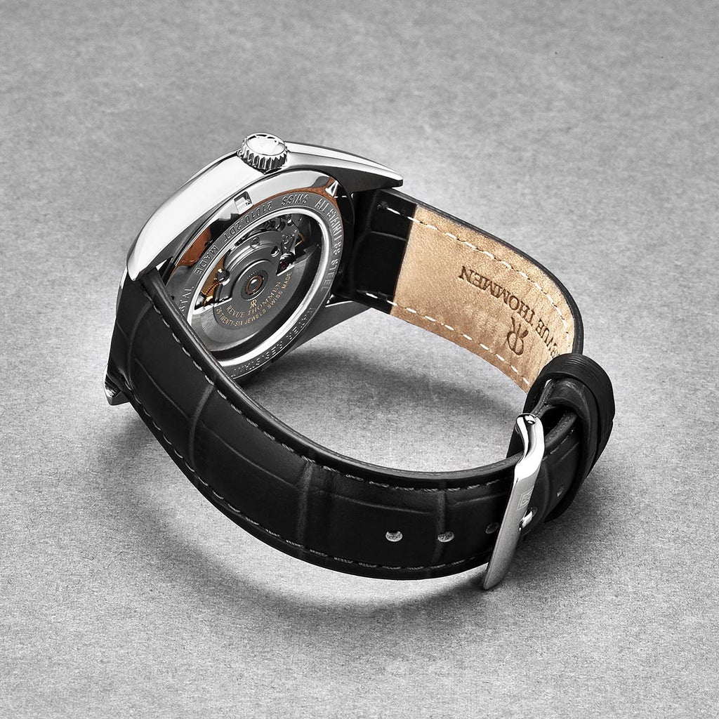 Revue Thommen Heritage Men’s Black Leather Strap Automatic Watch