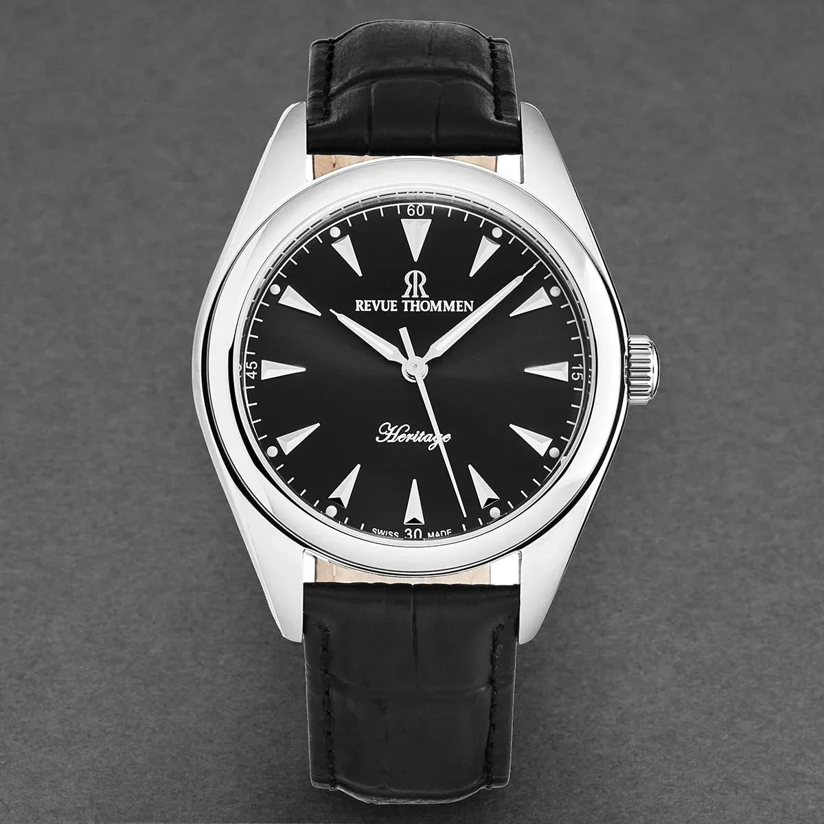 Revue Thommen Black Dial 42mm Automatic Men's Watch