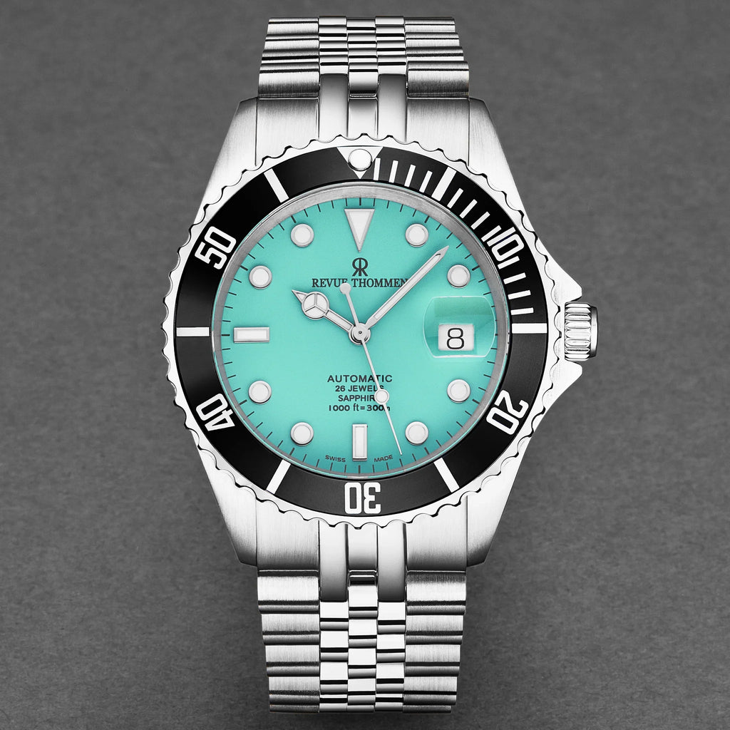 Revue Thommen Diver Men's 42mm Green Automatic Watch