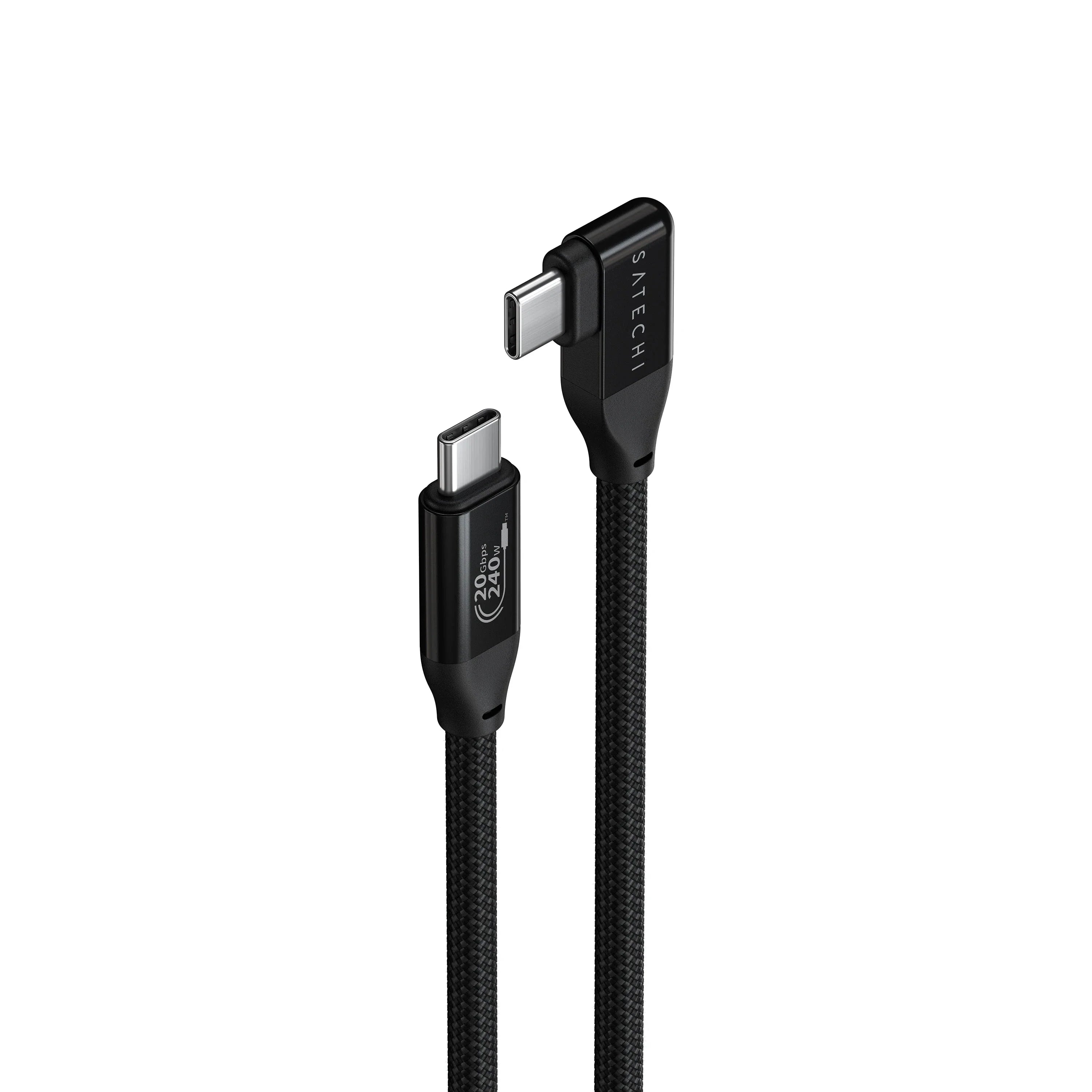 USB-C-auf-USB-C-Daten- und Ladekabel mit 90-Grad-Winkel (1m)