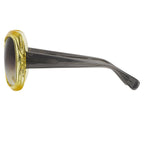 Rue De Mail Sunglasses Oversized Yellow and Grey