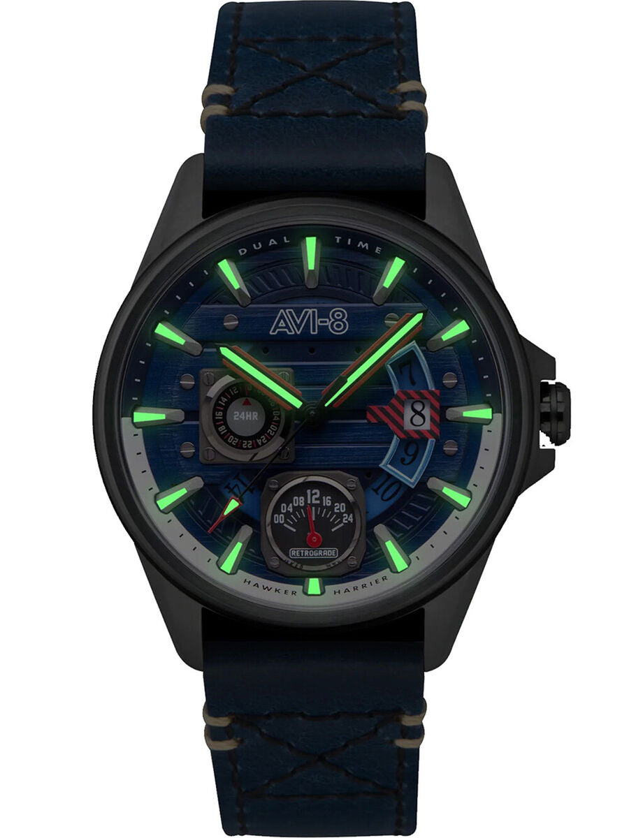 AVI-8 Hawker Harrier Farley Blue Mens Watch