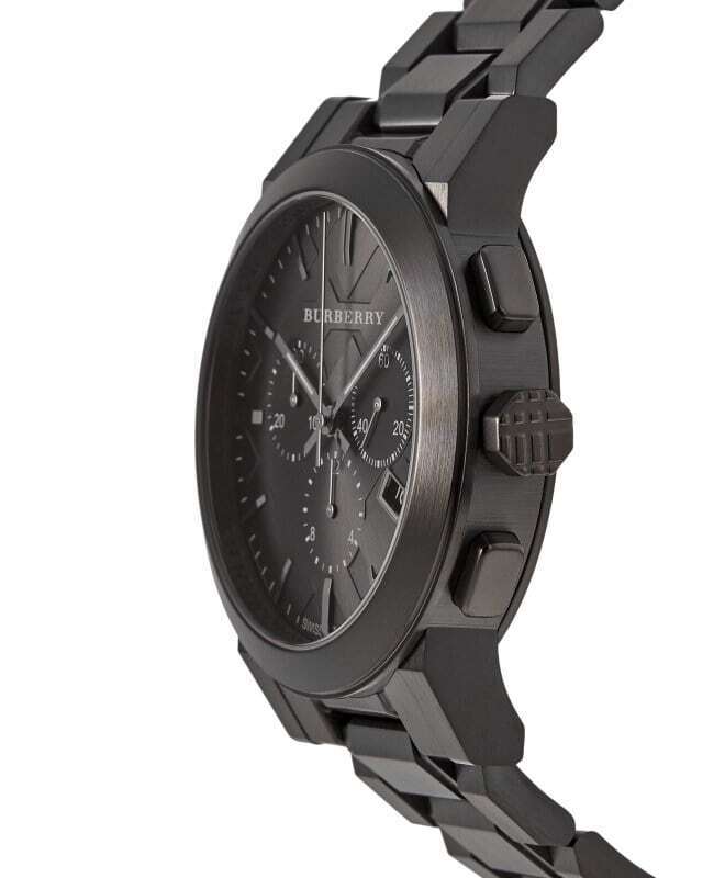 Burberry Men's Watch Chronograph The City 42mm Black PVD