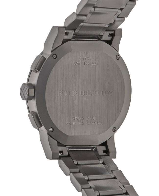 Burberry Men's Watch Chronograph The City 42mm Black PVD