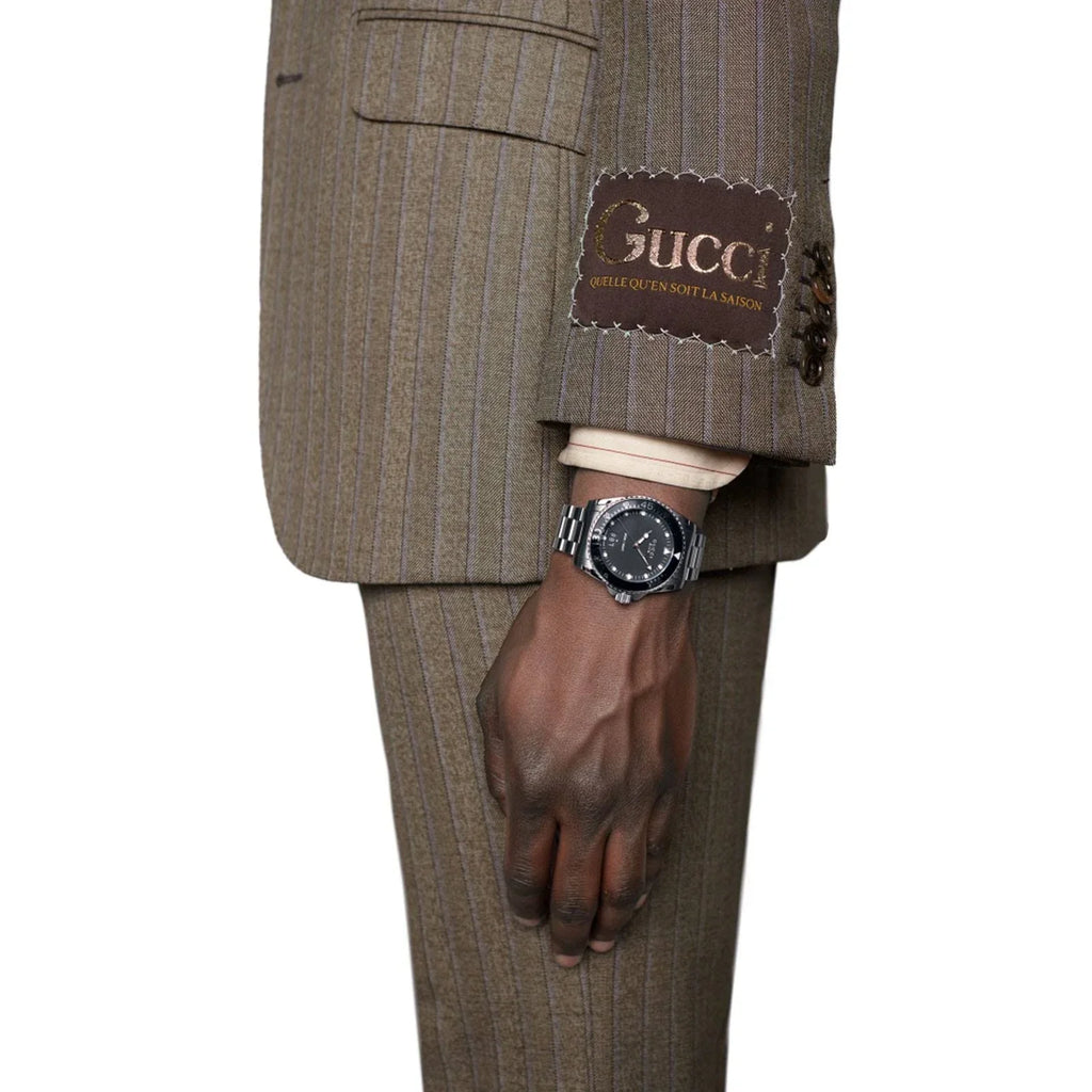 Gucci Watch Dive 40mm Silver Matte Black