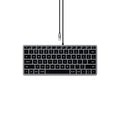 Schlanke, kabelgebundene W1-Tastatur mit Hintergrundbeleuchtung