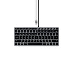 Schlanke, kabelgebundene W1-Tastatur mit Hintergrundbeleuchtung