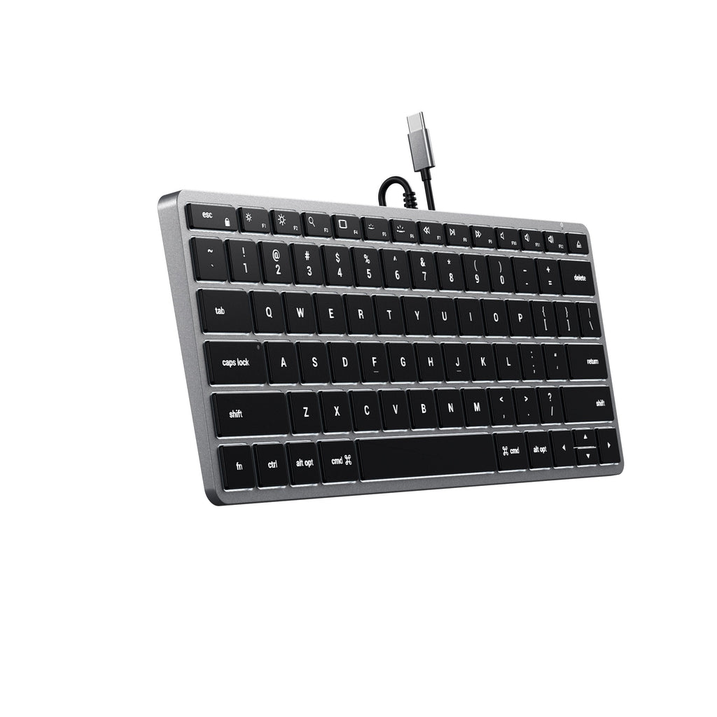Schlanke, kabelgebundene W1-Tastatur mit Hintergrundbeleuchtung