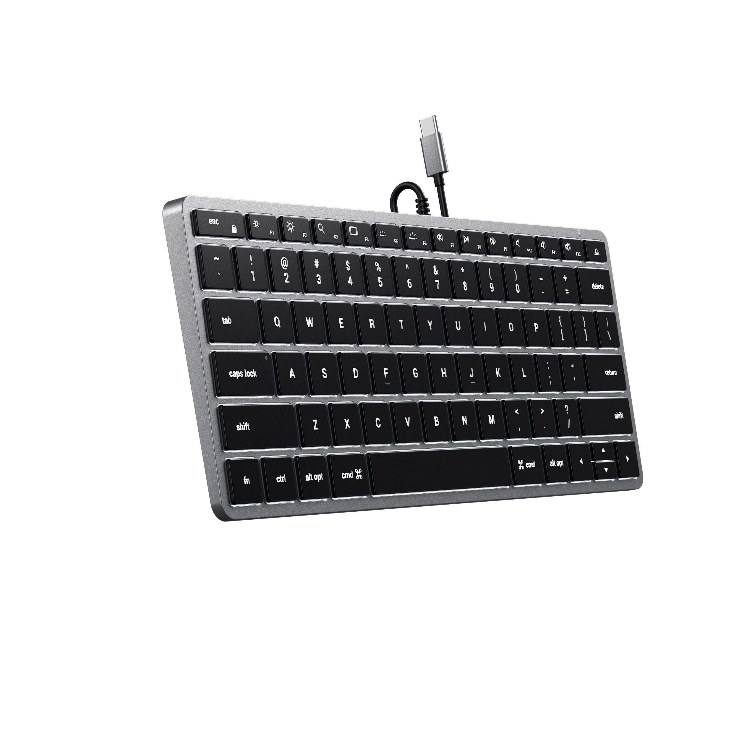Schlanke, kabelgebundene W1-Tastatur mit Hintergrundbeleuchtung