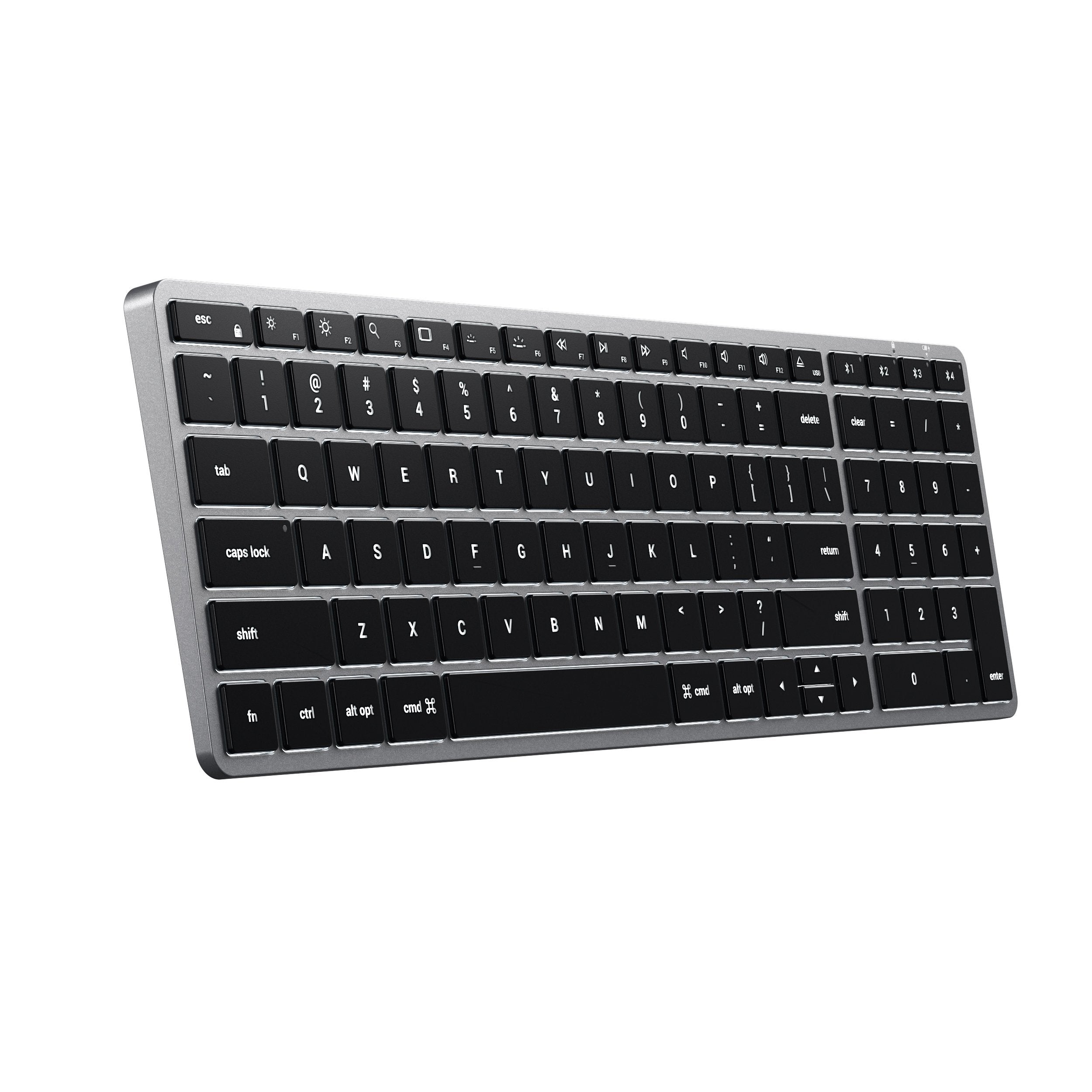 Slim X2 Bluetooth Tastatur mit Hintergrundbeleuchtung