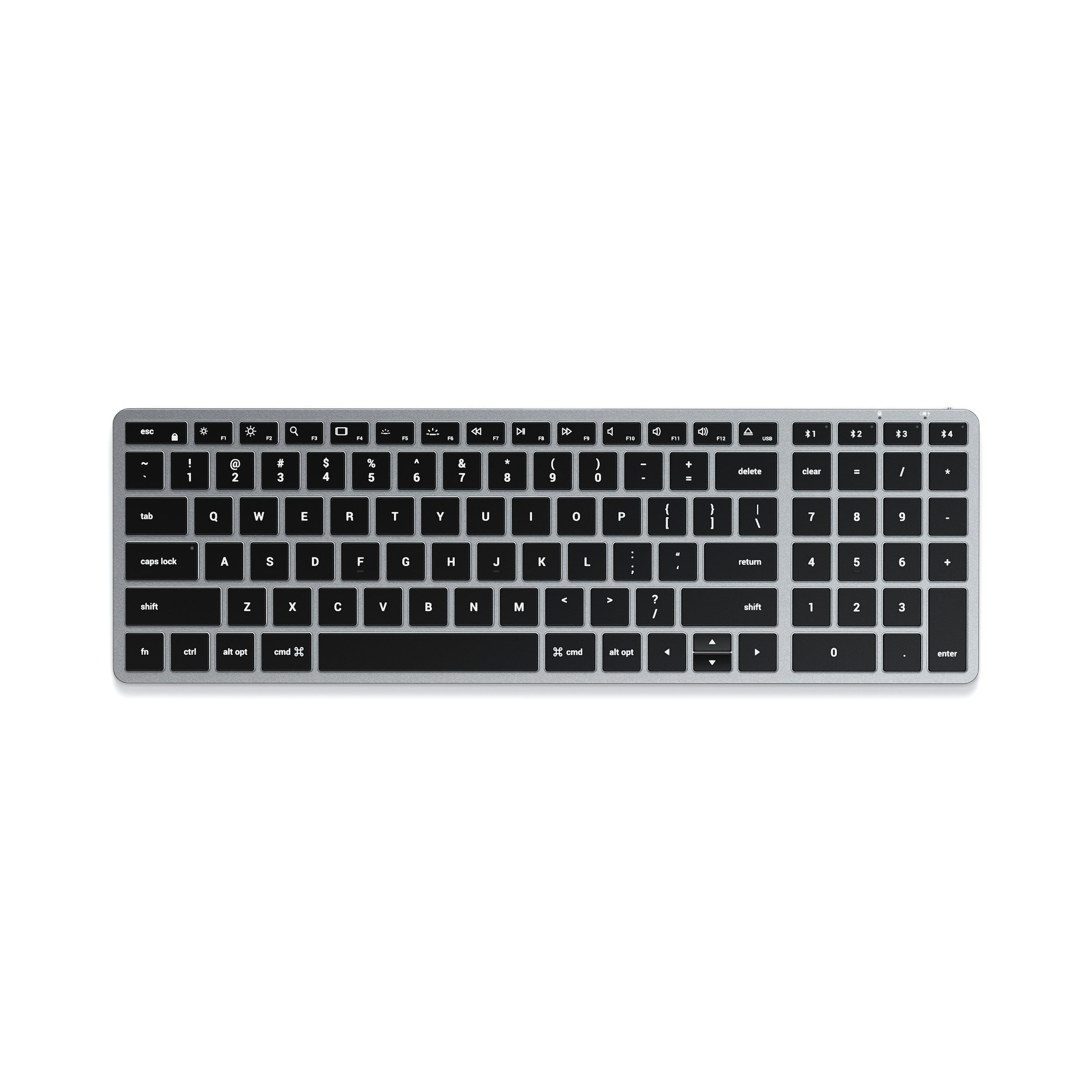 Slim X2 Bluetooth Tastatur mit Hintergrundbeleuchtung