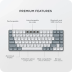 SM1 Slim Mechanical Backlit Bluetooth Keyboard