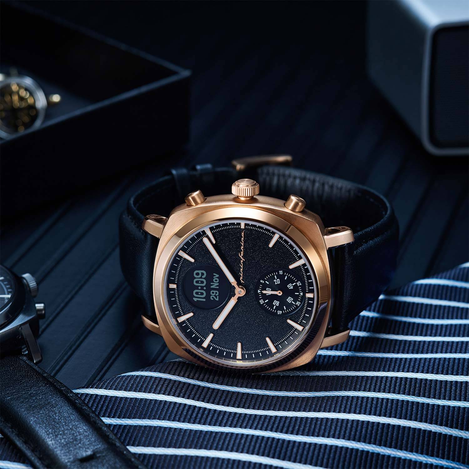 Pininfarina Senso Hybrid Men's Black Smartwatch