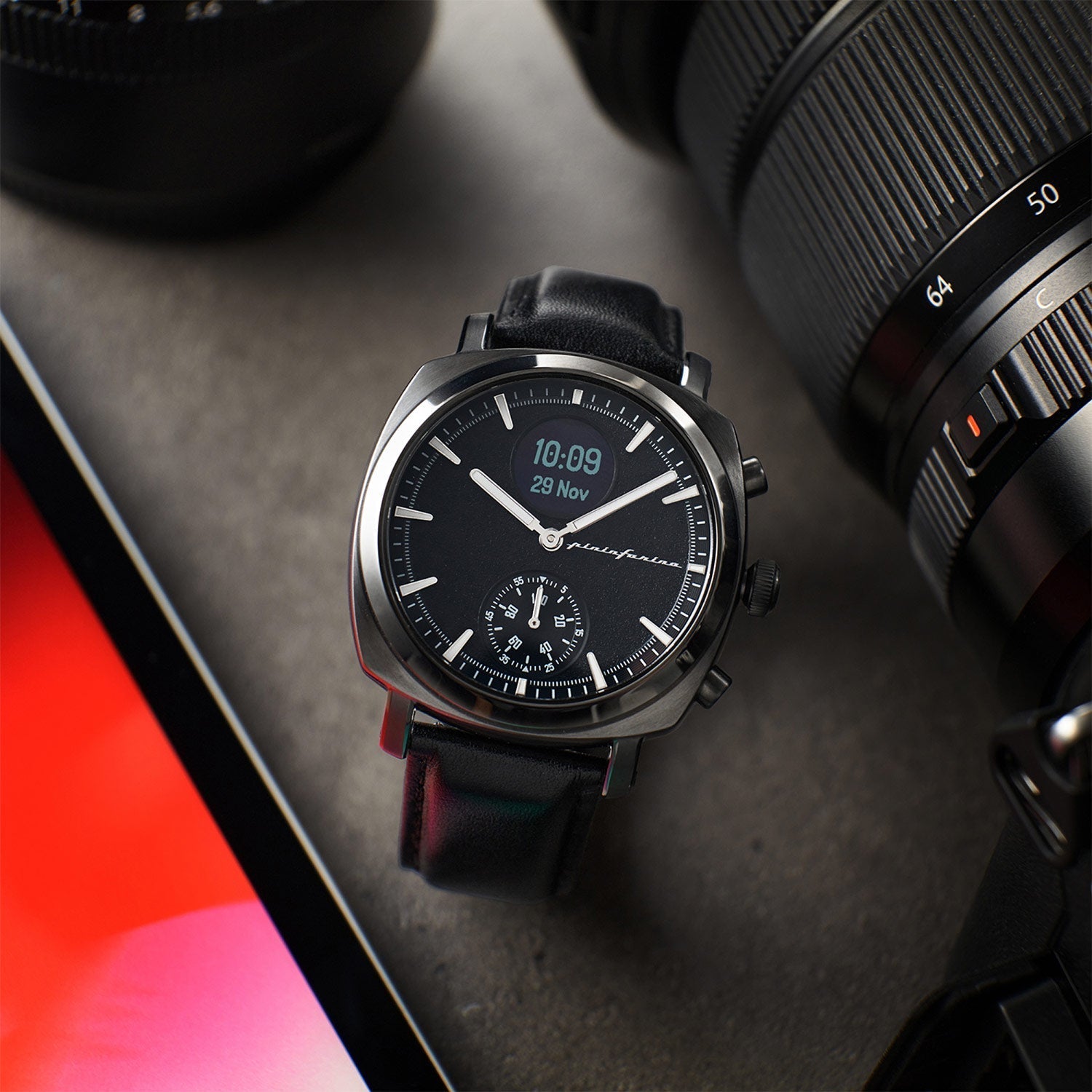Pininfarina Senso Hybrid Men's Black Smartwatch