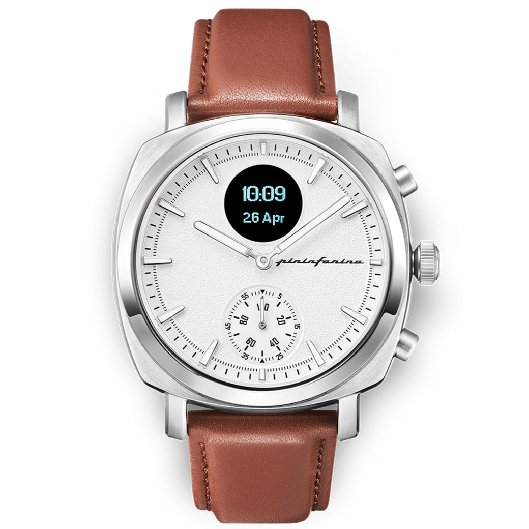 Pininfarina Senso Hybrid Men's Moonlight Silver Smartwatch