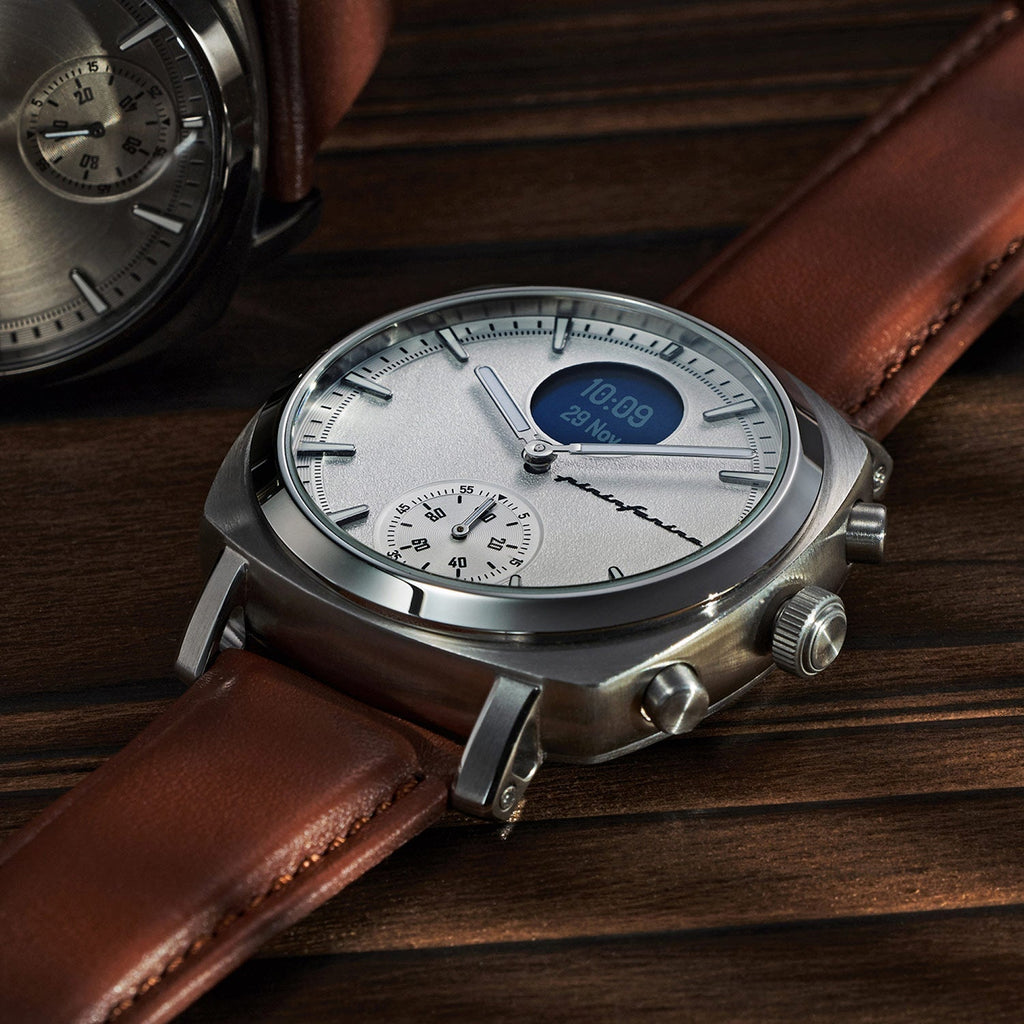 Pininfarina Senso Hybrid Men's Moonlight Silver Smartwatch