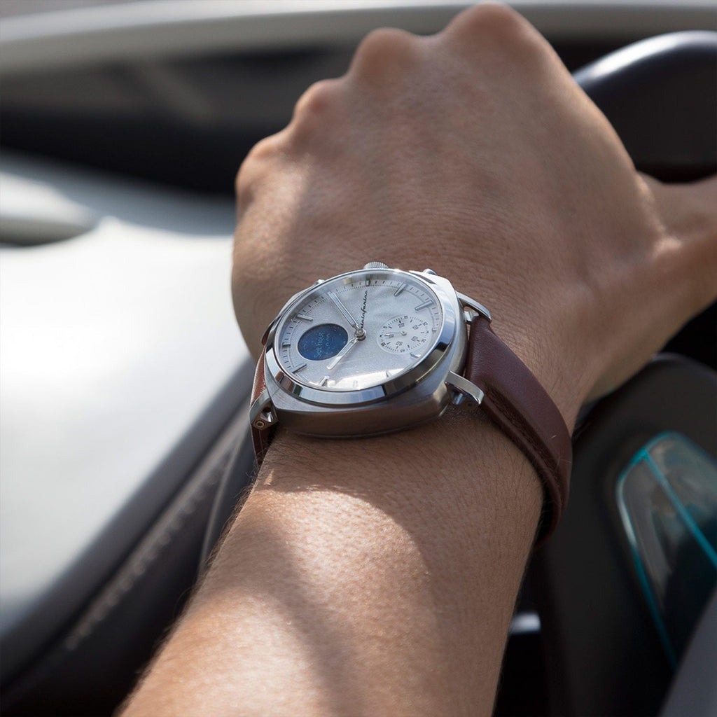 Pininfarina Senso Hybrid Men's Moonlight Silver Smartwatch