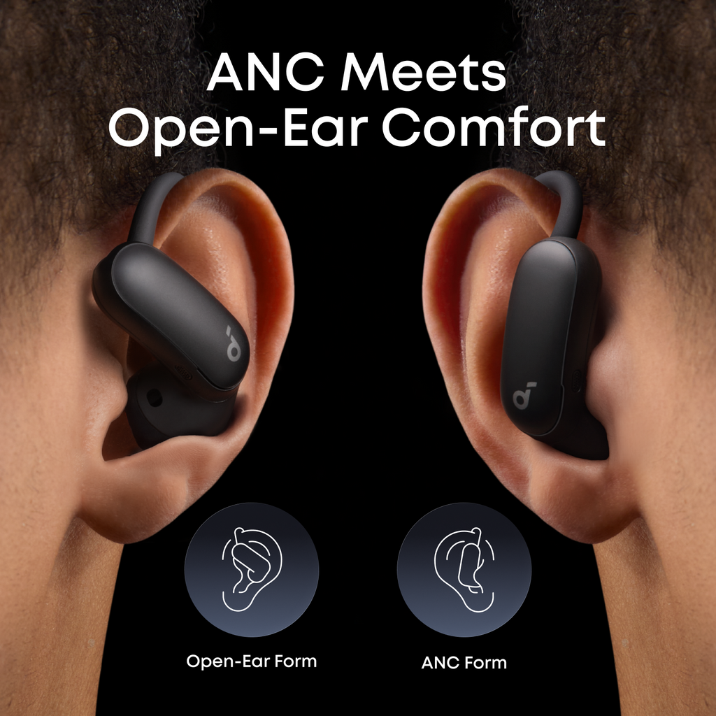 AeroFit 2 Pro Dual-Form Earbuds with Open-Ear and Active Noise Cancellation Form