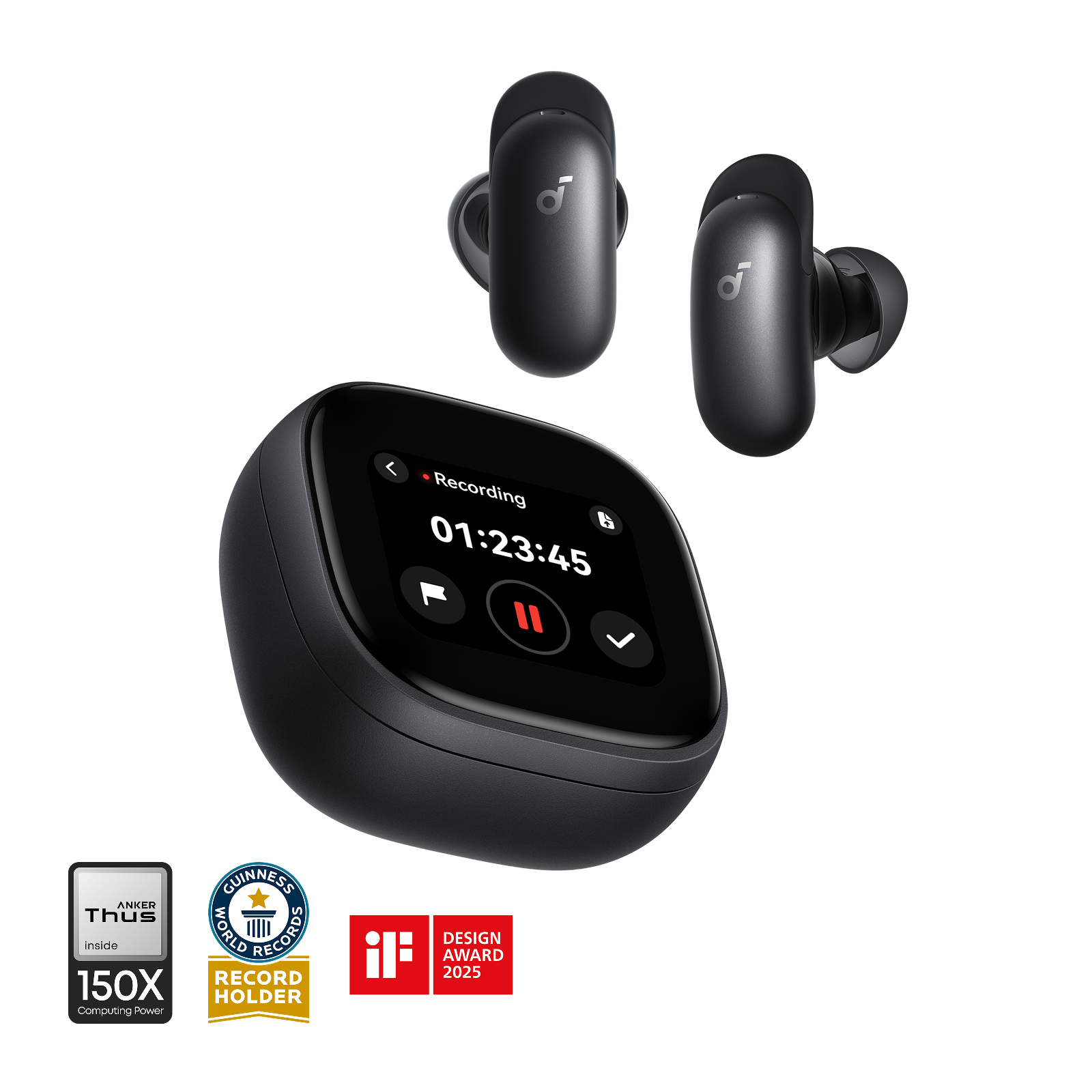 Liberty 5 Pro Max AI Recording Earbuds with Smart Case