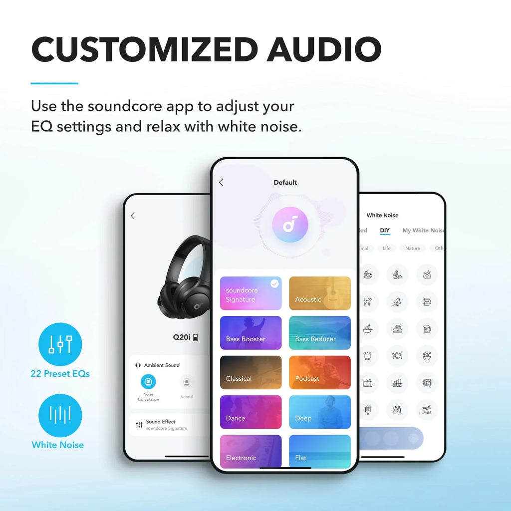 Q20i | Hybrid Active Noise Cancelling Headphones