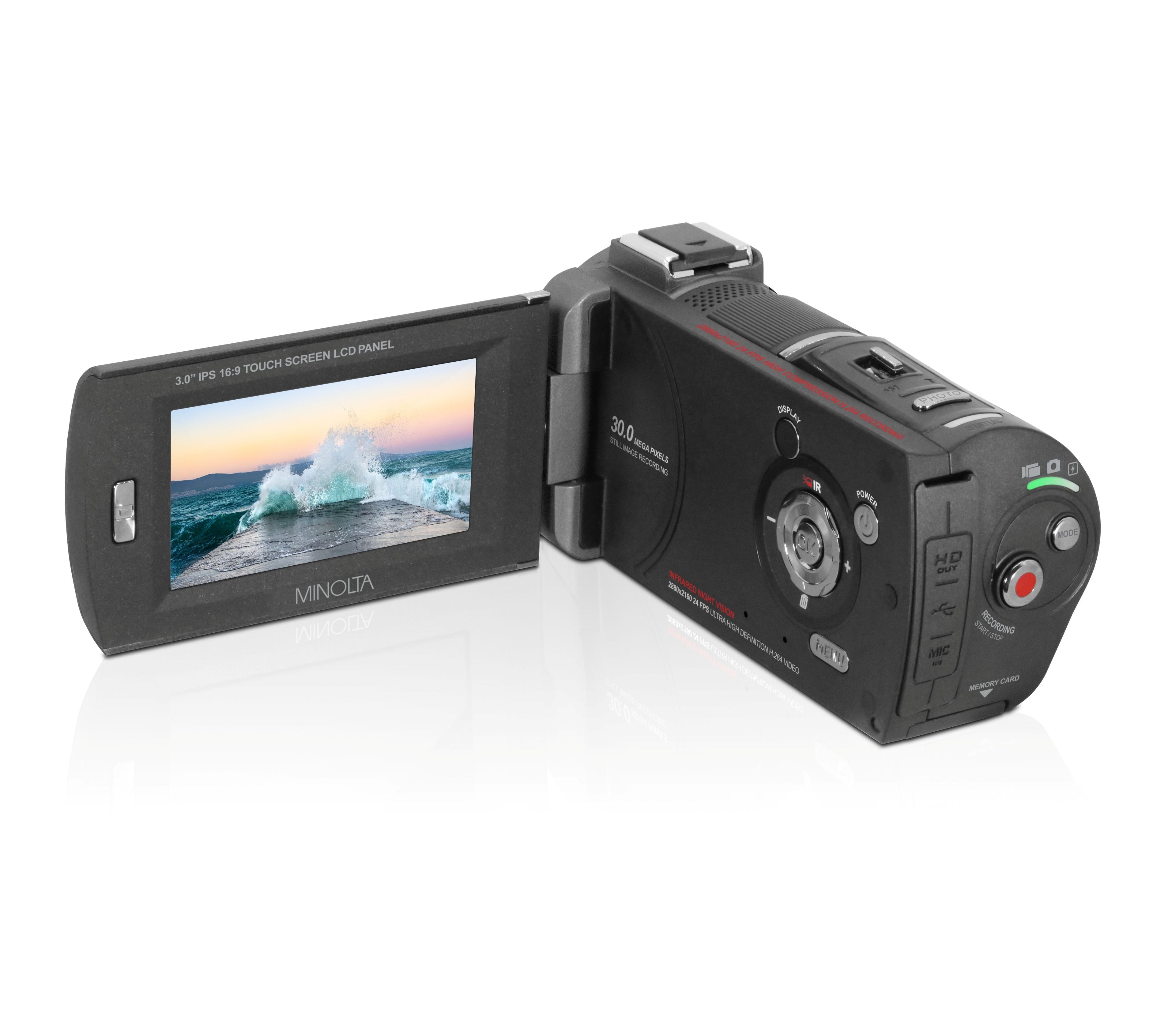 MINOLTA MN4K30NV 4K Ultra HD / 30 MP Night Vision Camcorder