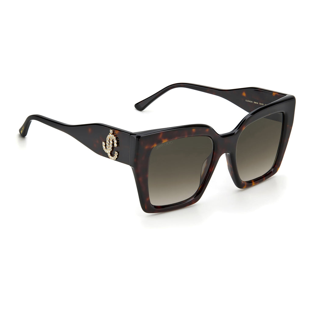 Jimmy Choo ELENI/G/S 086 53HA (JC30) Ladies Havana Sunglasses.