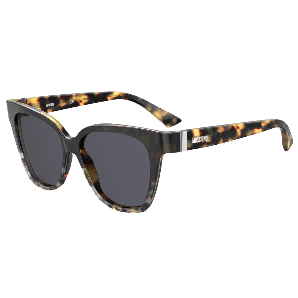 Moschino MOS066/S PUU 55IR (MOS15) Ladies Black Havana Sunglasses