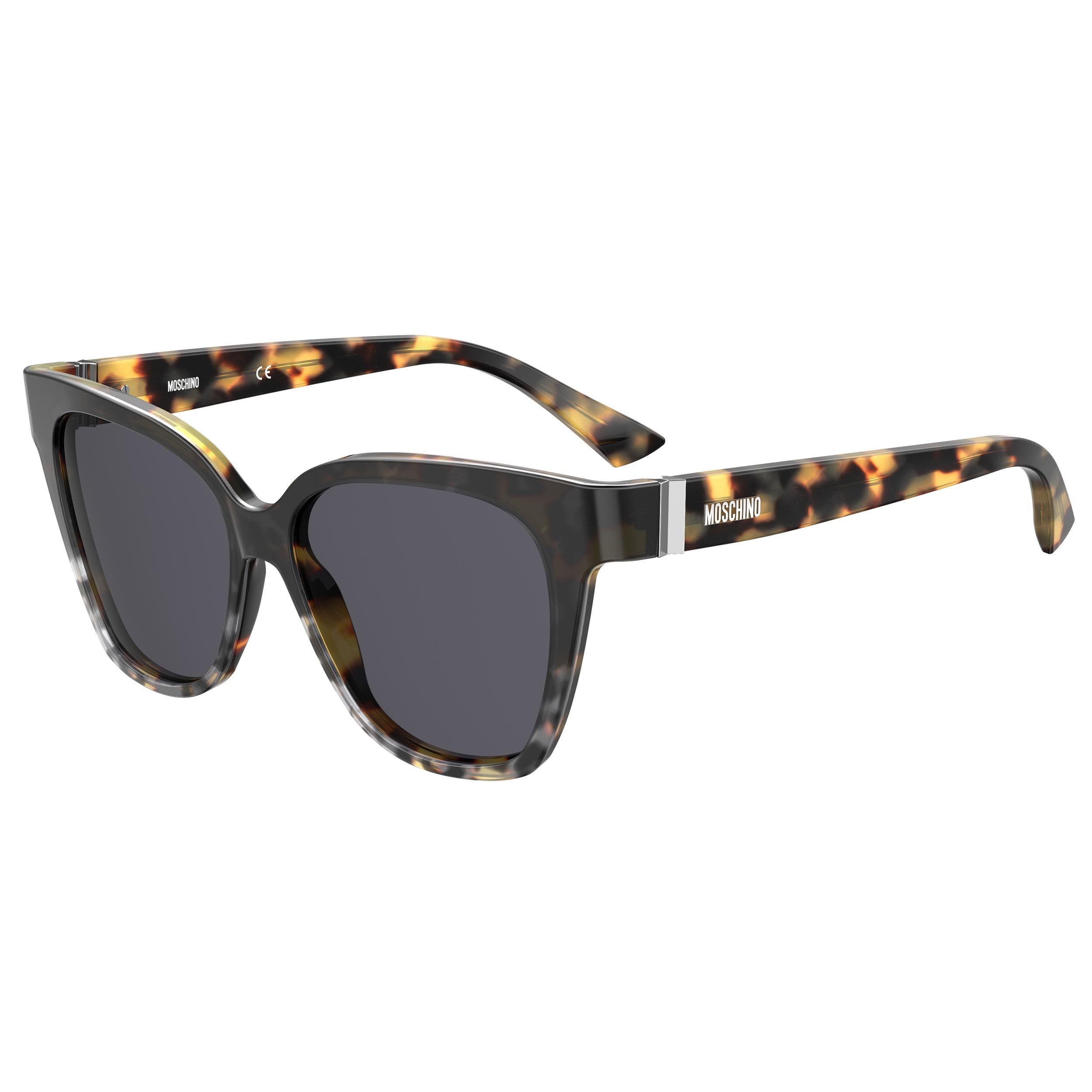 Moschino MOS066/S PUU 55IR (MOS15) Ladies Black Havana Sunglasses