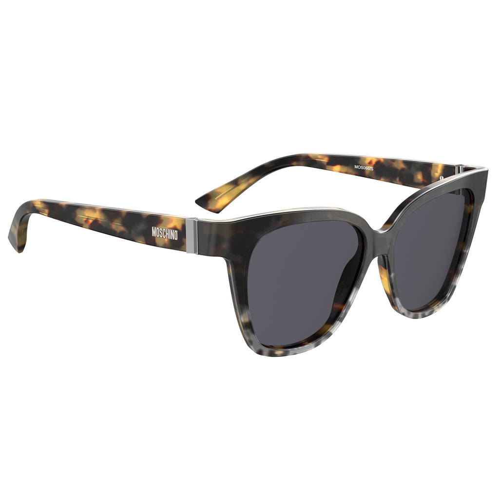 Moschino MOS066/S PUU 55IR (MOS15) Ladies Black Havana Sunglasses