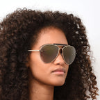 Tommy Hilfiger TH 1808/S J5G 61FQ(TH19) Ladies' Gold Pilot Sunglasses