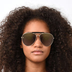 Tommy Hilfiger TH 1808/S J5G 61FQ(TH19) Ladies' Gold Pilot Sunglasses