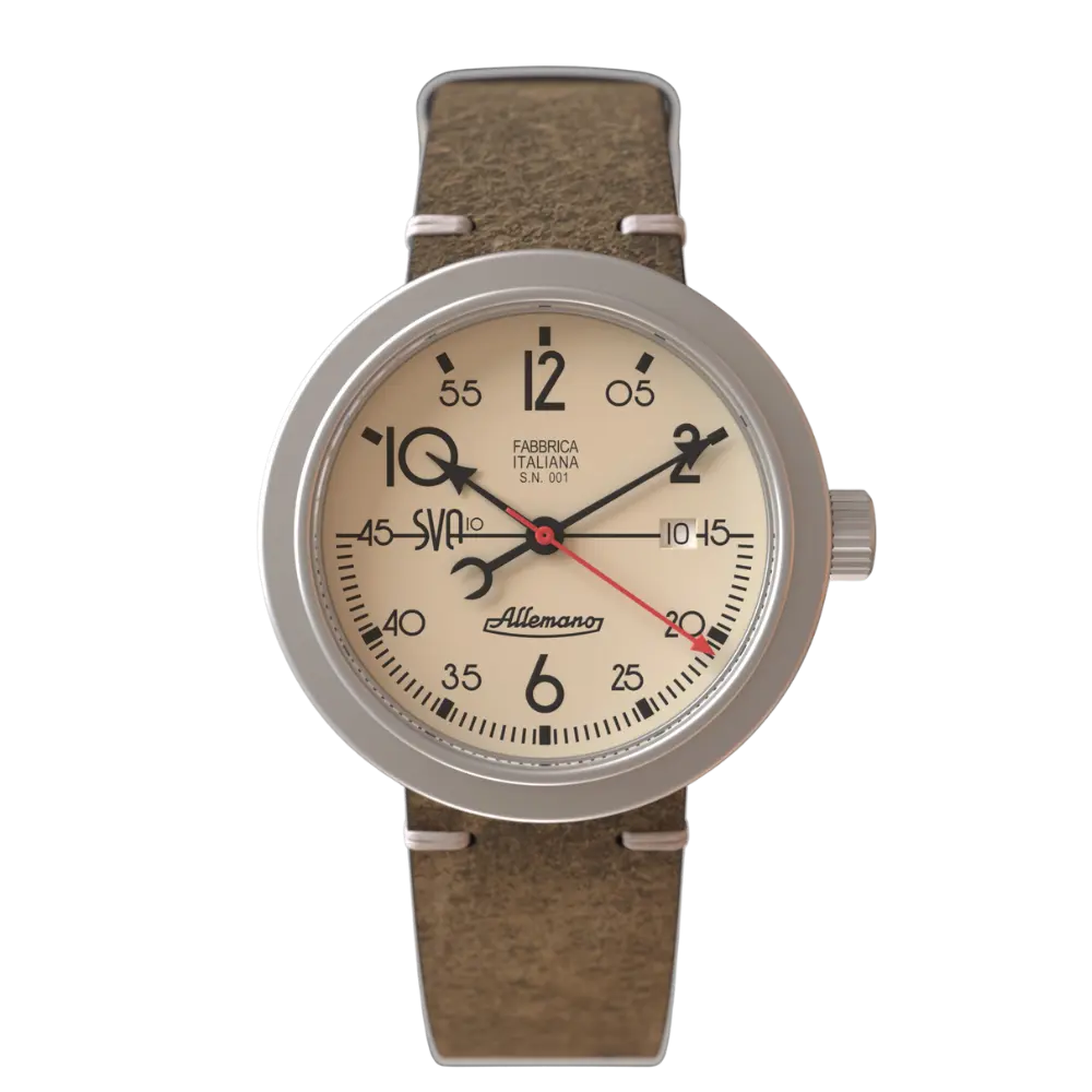Allemano 1919 Men's Antique White Watch