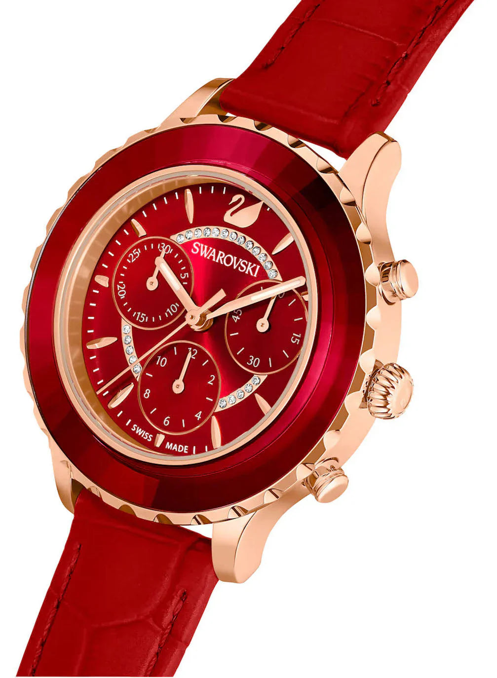 Swarovski Octea Lux Chrono Ladies Red Watch