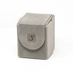 Three Square Men's Silver Blue Quartz Brown Leather Watch