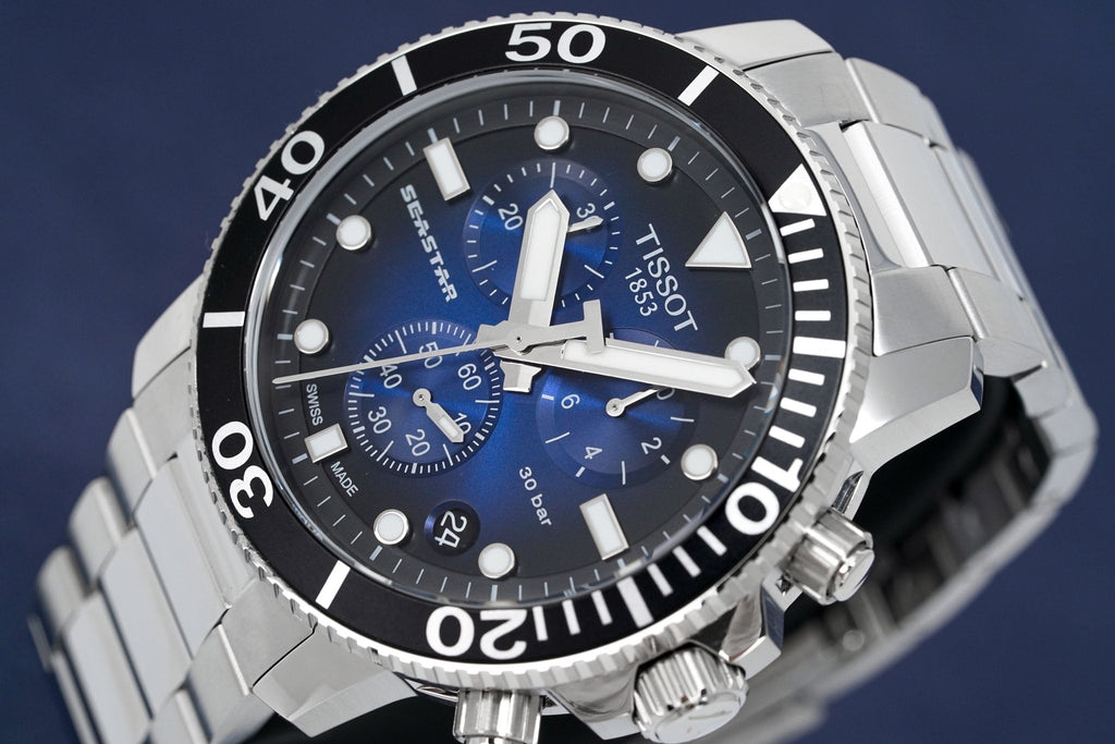 Tissot Seastar 1000 Chronograph Men's Graded Blue Watch