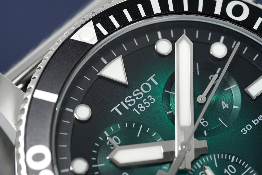 Tissot Chronograph Watch SEASTAR 1000 Green Mesh