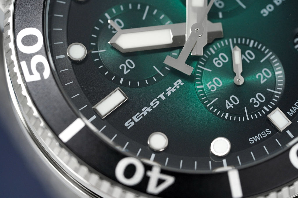 Tissot Chronograph Watch SEASTAR 1000 Green Mesh