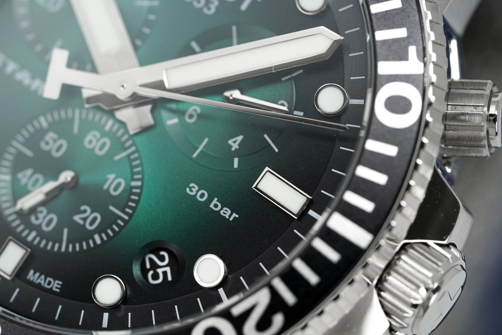 Tissot Chronograph Watch SEASTAR 1000 Green Mesh