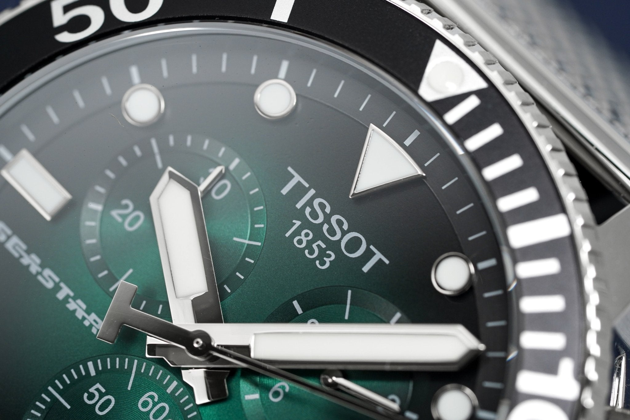 Tissot Chronograph Watch SEASTAR 1000 Green Mesh