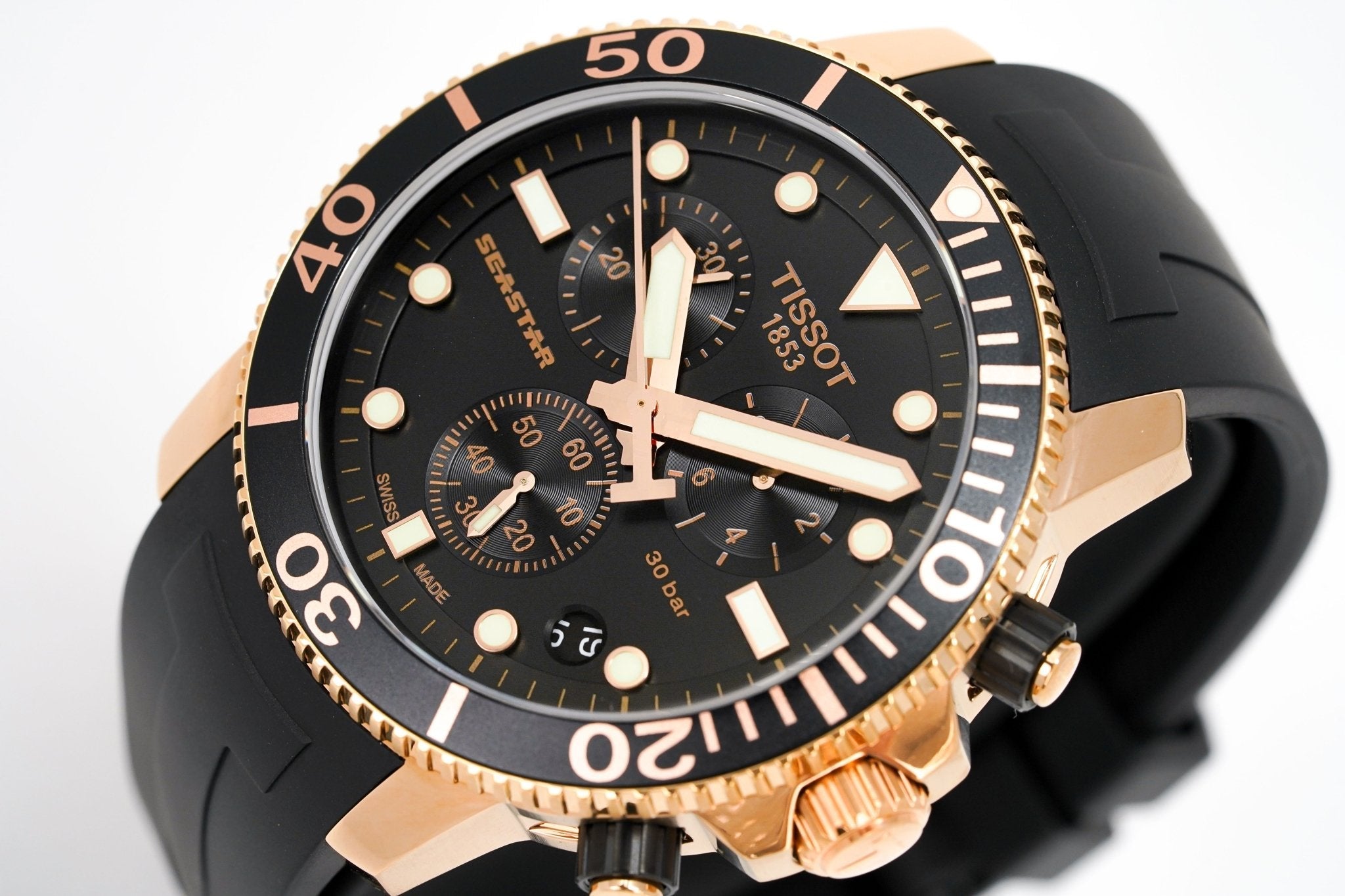 Tissot Chronograph Watch SEASTAR 1000 Rose Gold