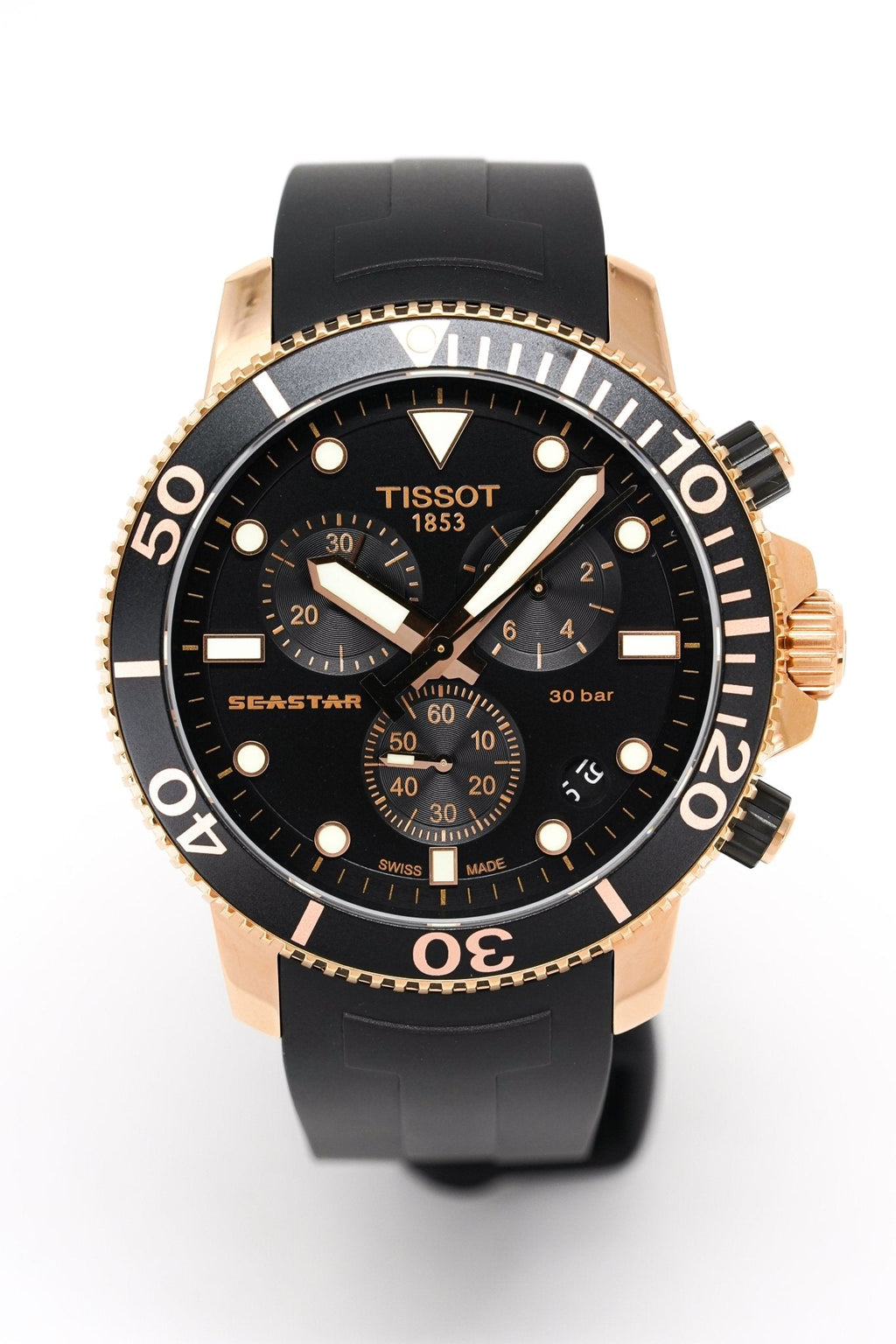 Tissot Chronograph Watch SEASTAR 1000 Rose Gold