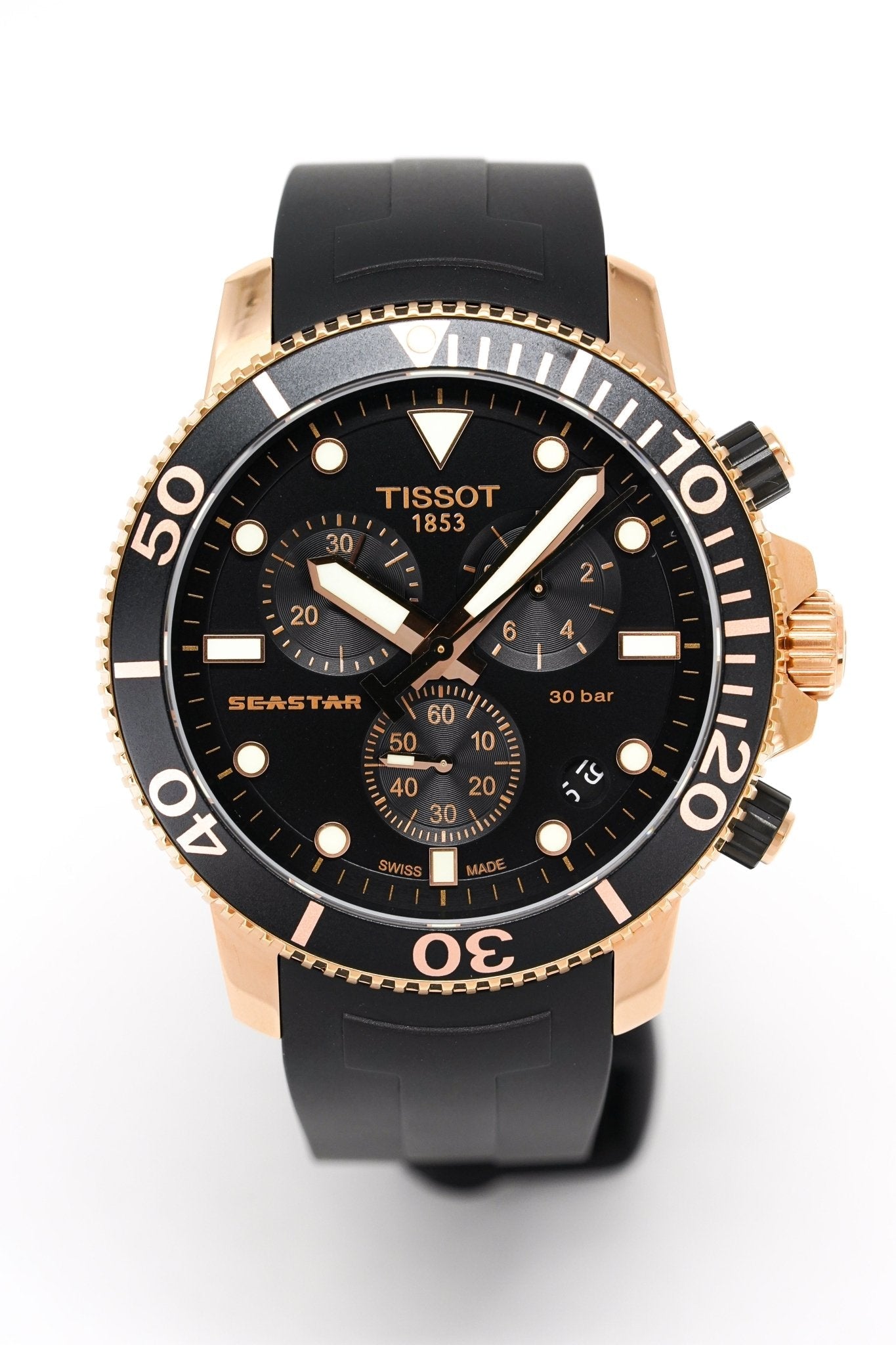 Tissot Chronograph Watch SEASTAR 1000 Rose Gold