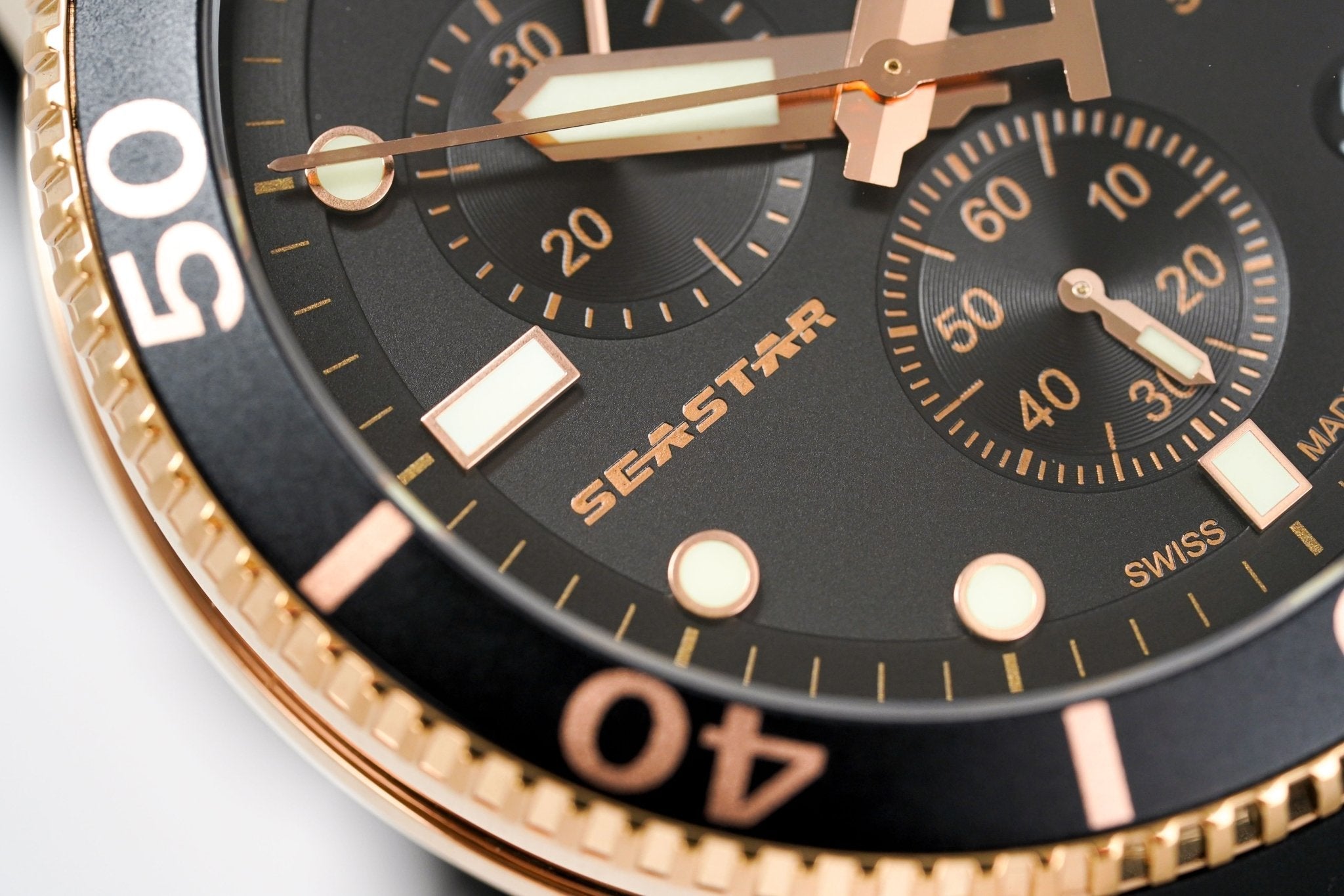 Tissot Chronograph Watch SEASTAR 1000 Rose Gold