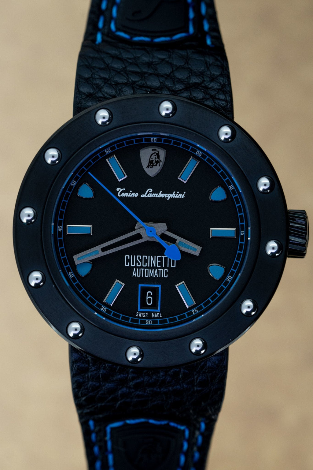 Tonino Lamborghini Cuscinetto Watch Date Blue