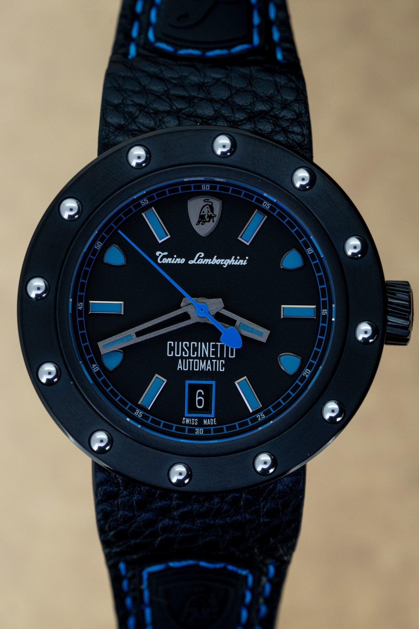 Tonino Lamborghini Cuscinetto Watch Date Blue