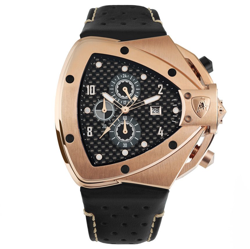 Tonino Lamborghini Men's Chronograph Watch Spyder Horizontal Rose Gold