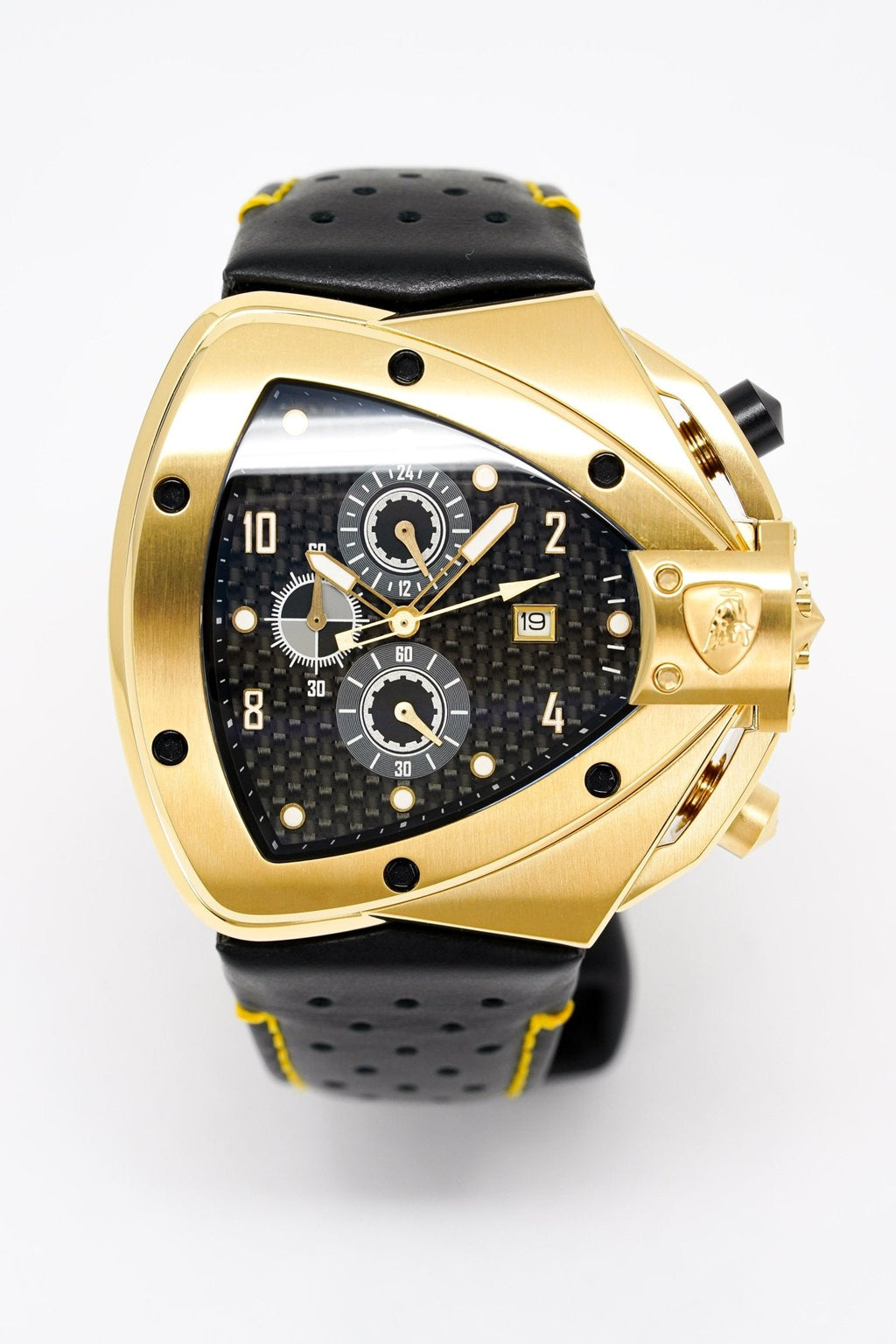 Tonino Lamborghini Men's Chronograph Watch Spyder Horizontal Yellow Gold