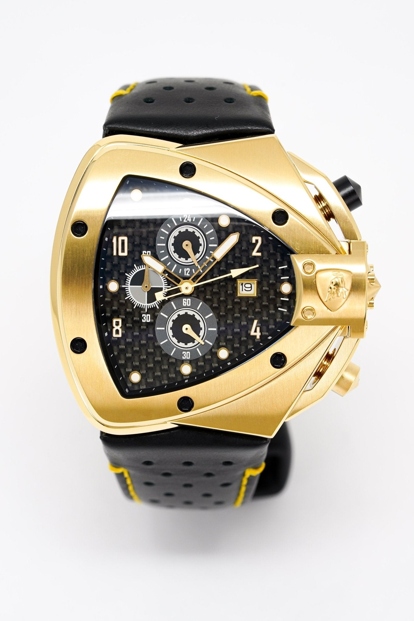 Tonino Lamborghini Men's Chronograph Watch Spyder Horizontal Yellow Gold